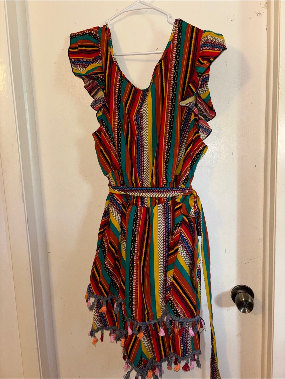 Shein Lune Western romper with tassels